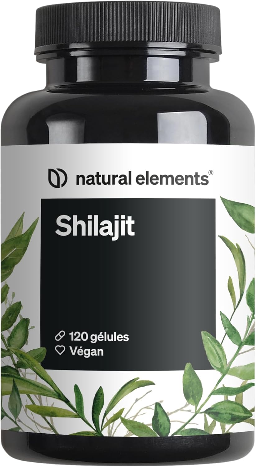 Shilajit Pure – 120 Capsules Hautement Dosées – 1300mg par Dose Quotidienne – Mumijo Shilajit Original de Résine de l'Himalaya – Concentré en Acide Fulvique – Sans Additifs et Testé en Laboratoire
