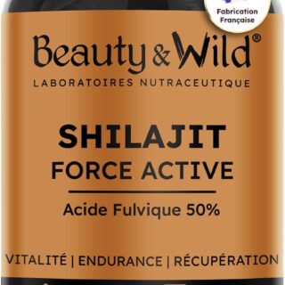 Shilajit Pur 1050 mg – 50% Acide Fulvique – 90 Gélules Végétales – Énergie, Vitalité & Performance – Complément Alimentaire Naturel De Shilajit – Fabriqué en France
