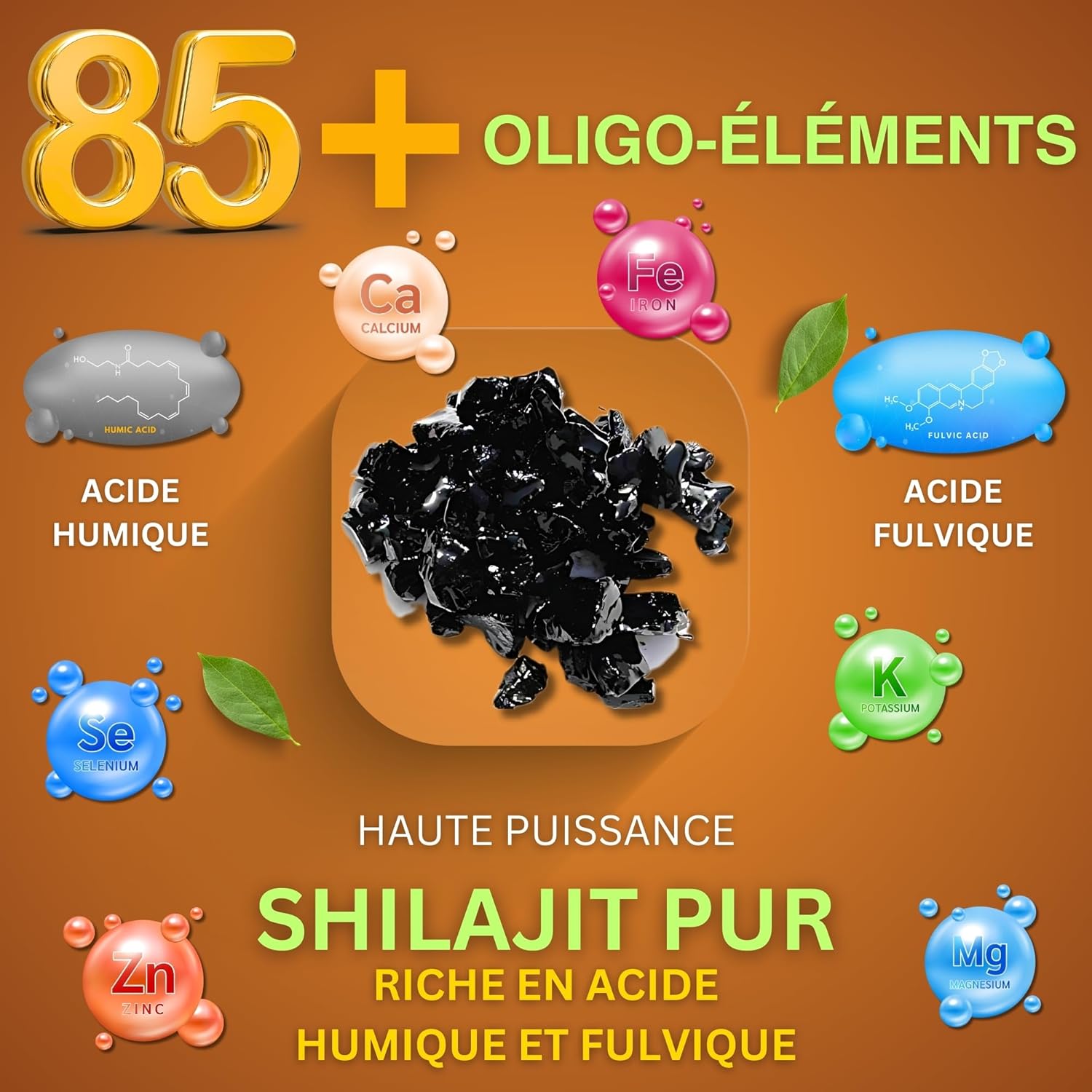 Gene & Good® Shilajit Gelule 30 Gélules | Shilajit Pure Himalaya Bio 500mg, Shilajit Pur Himalayen de Haute Qualité | Soutient les Fonctions Cognitives | Shilajit Pure Himalaya Shilajite – Image 3