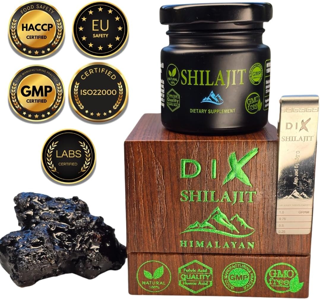 Résin SHILAJIT D'Himalaya 50, 100 Portion, Haute Altitude, Sans métaux lourds, Sans contamination, Riche en Oligo-élément, Ratio 60:1, naturel, Sans Traitement Chimique