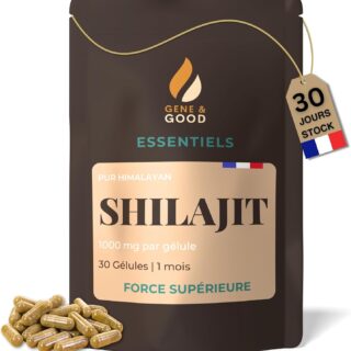 Gene & Good® Shilajit Gelule 30 Gélules | Shilajit Pure Himalaya Bio 500mg, Shilajit Pur Himalayen de Haute Qualité | Soutient les Fonctions Cognitives | Shilajit Pure Himalaya Shilajite