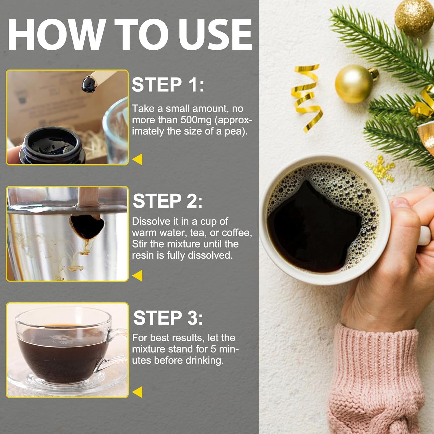 Shilajit Pure Himalaya Bio 60g, Résine De Shilajit Himalaya, Shilajit Resine Riche avec 85 Traces de Minéraux, Acide Fulvique, Acide Humique, végétalien et sans additifs, Naturel – Image 7