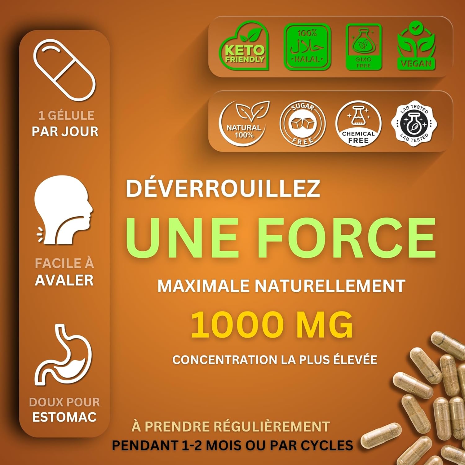 Gene & Good® Shilajit Gelule 30 Gélules | Shilajit Pure Himalaya Bio 500mg, Shilajit Pur Himalayen de Haute Qualité | Soutient les Fonctions Cognitives | Shilajit Pure Himalaya Shilajite – Image 4