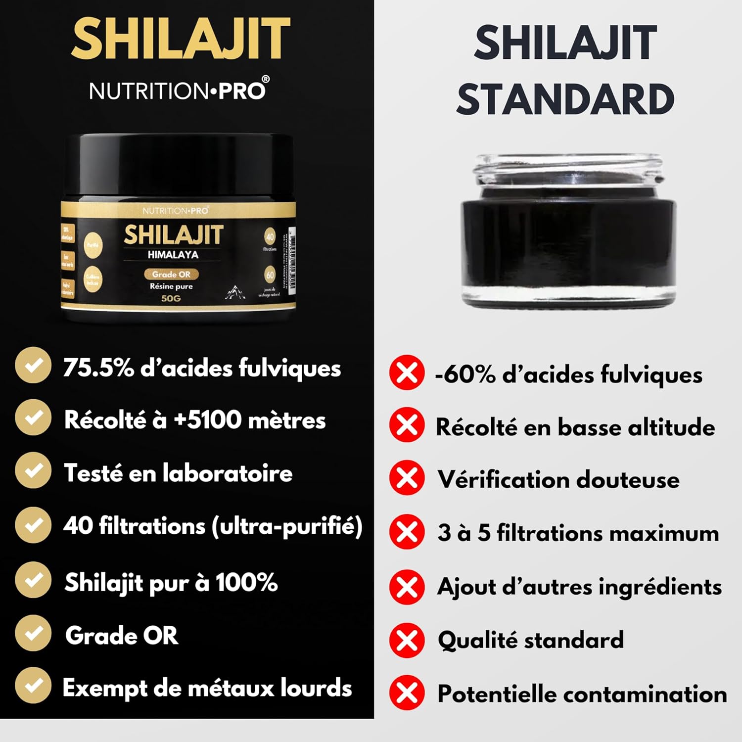 Shilajit (grade OR) 50g - Résine pure | Qualité premium | Purifié | Récolté dans les montagnes de l'Himalaya | Ayurveda |naturel | Nutrition – Image 6