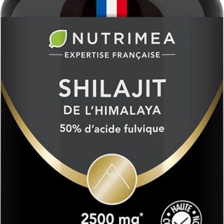 SHILAJIT – 2500 mg – Extrait 5:1 Titré à 50% en Acide Fulvique – Résine de Shilajit Purifiée – Hautement Dosé – Énergie, Cognition, Performance – 90 Gélules Vegan