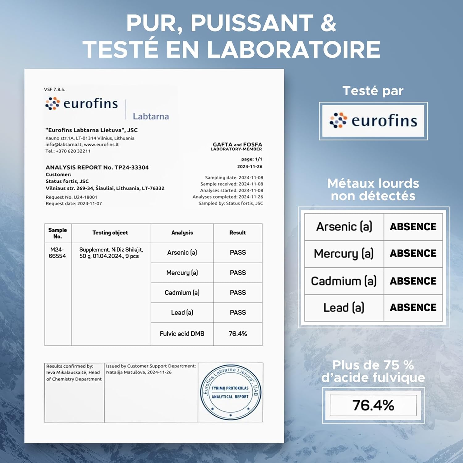 Shilajit Pure Naturel 50g – 800mg Résine Himalayenne, Boost Ayurvédique (Ashwagandha, Crinière de Lion, Maca) – Pureté & Puissance du Shilajit Pur d’Himalaya Testées en Laboratoire UE – Image 5